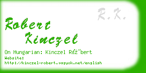 robert kinczel business card